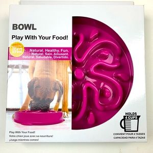 BOWL Slow Eating No Skid Base Bowl for Dogs Size 4 cups